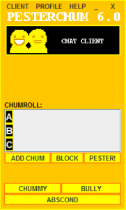 Pesterchum Main Screen